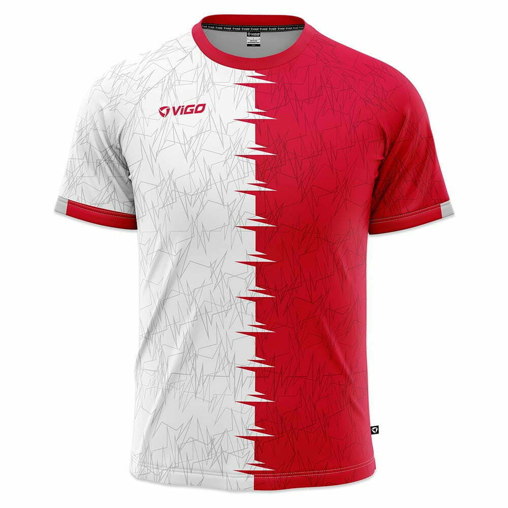 Koszulka piłkarska Striker 1.5 biało-czerwona