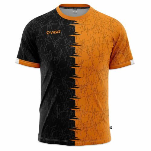 Koszulka piłkarska Striker 1.8 czarno-pomarańczowa