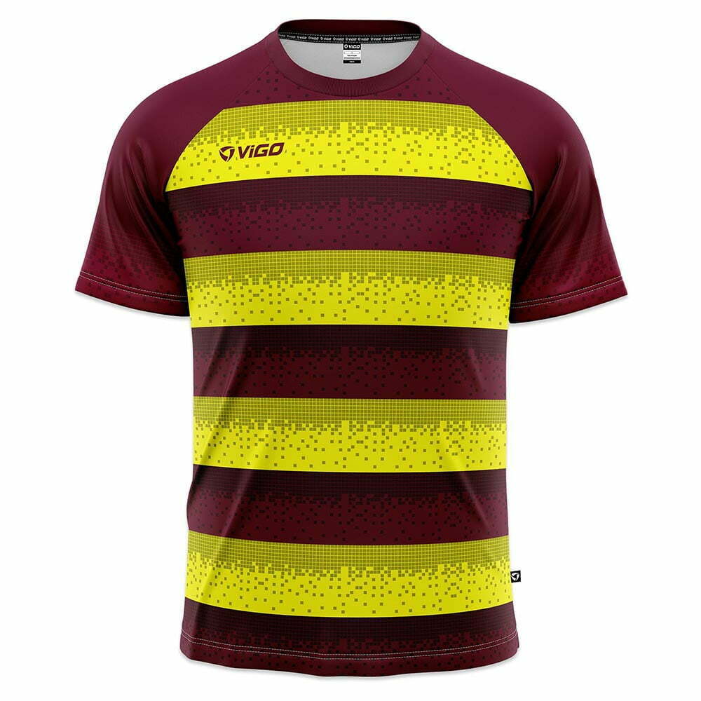 Koszulka piłkarska Striker 2.3 bordowo-żółta