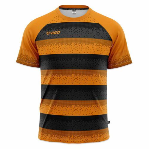 Koszulka piłkarska Striker 2.4 pomarańczowo-czarna