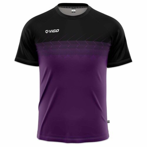 Koszulka piłkarska Striker 5.9 fioletowo-czarna