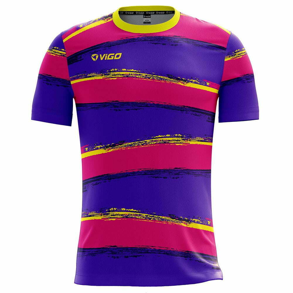 Koszulka piłkarska Team 1.8 różowo-fioletowa