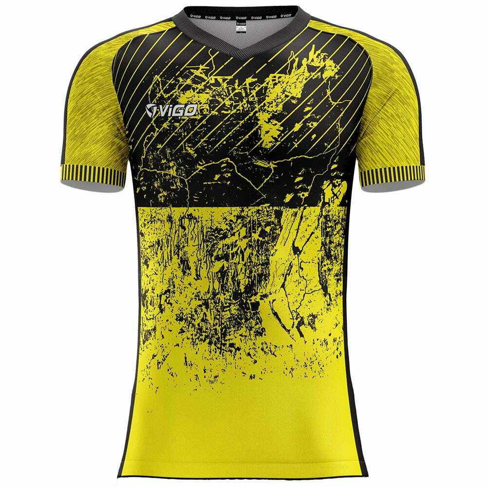 Koszulka piłkarska Dynamic 7 żółto-czarna
