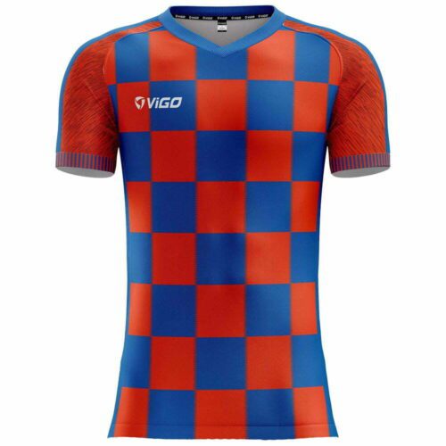 Koszulka piłkarska Goal 6 pomarańczowo-niebieska