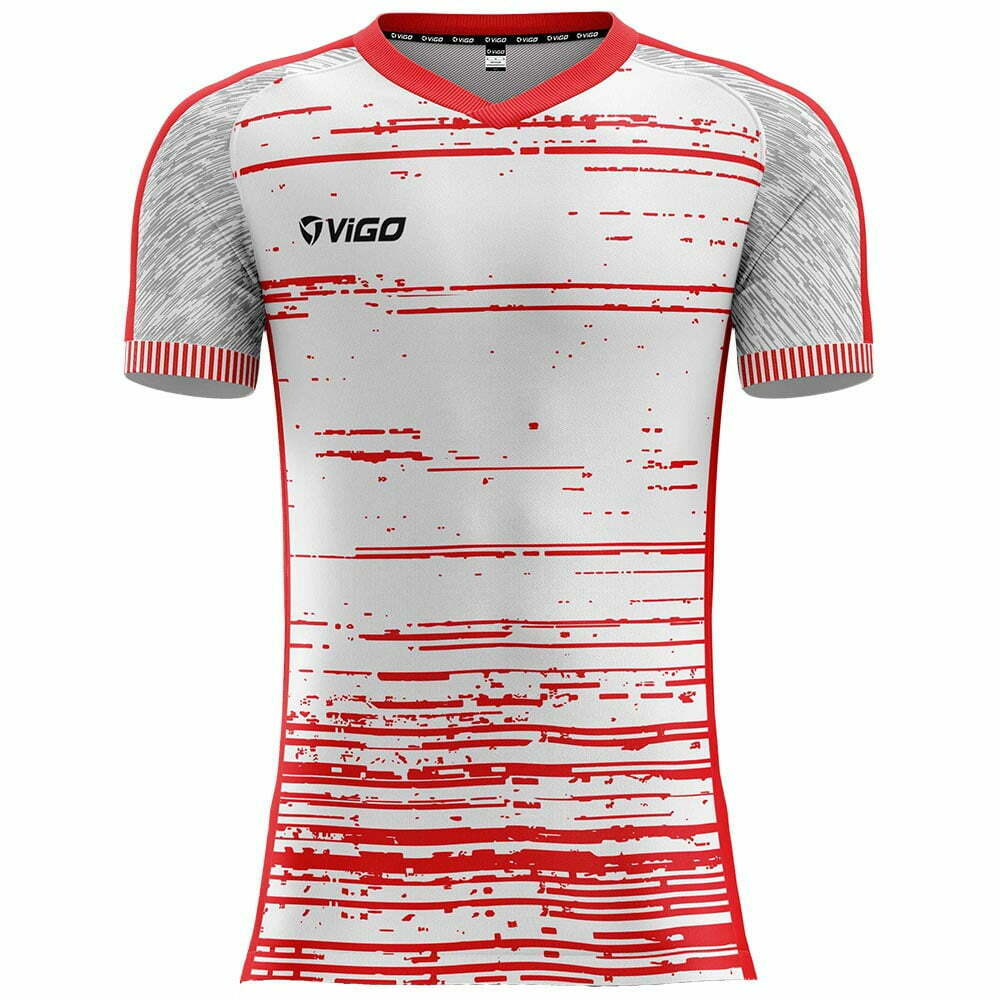 Koszulka piłkarska Laser 3 biało-czerwona