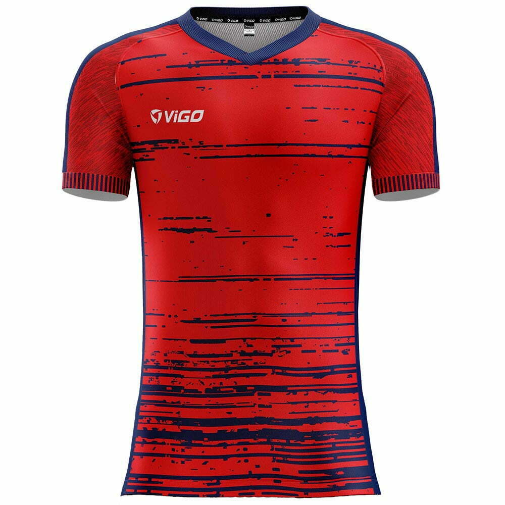 Koszulka piłkarska Laser 6 czerwono-niebieska