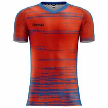 Koszulka piłkarska Laser 7 pomarańczowo-niebieska
