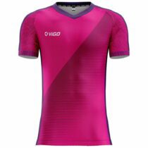 Koszulka piłkarska Mundial 5 różowo-fioletowa
