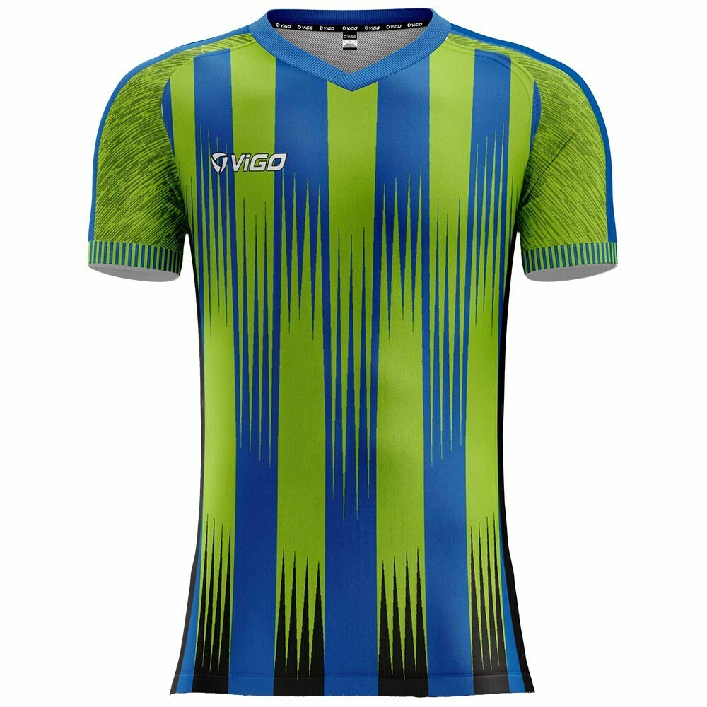 Koszulka piłkarska Striker 19.8 niebiesko-zielona