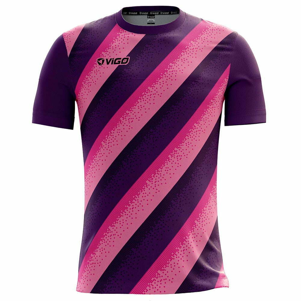 koszulka piłkarska Team 10.10 Vigo różowo-fioletowa