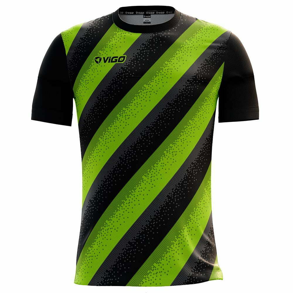 koszulka piłkarska Team 10.9 Vigo limonkowo-czarna