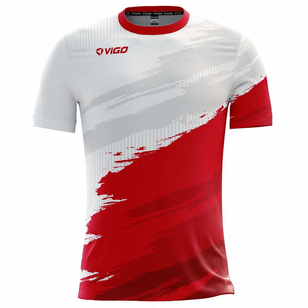 Koszulka piłkarska Team 5.4 biało-czerwona
