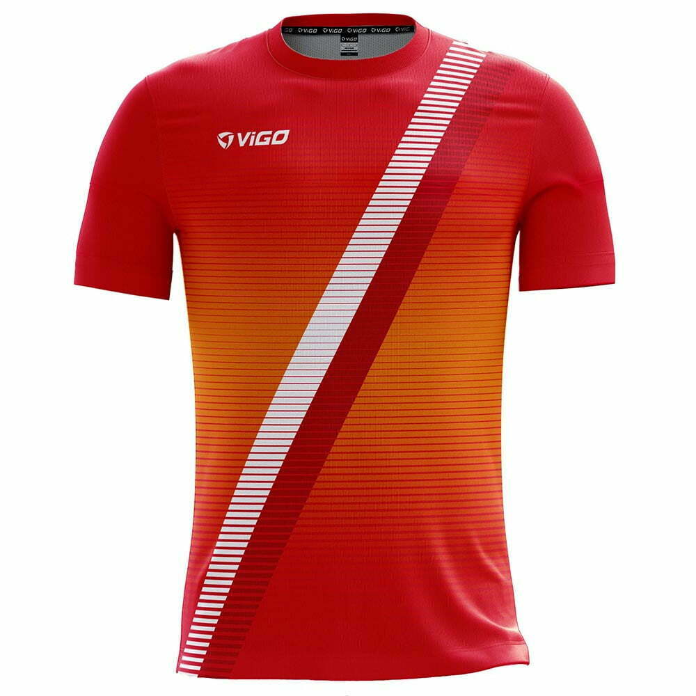 Koszulka piłkarska Team 6.2 czerwono-pomarańczowa Vigo