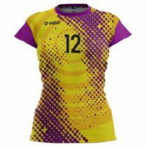 Koszulka siatkarska damska Play Off 2 fioletowo-żółta