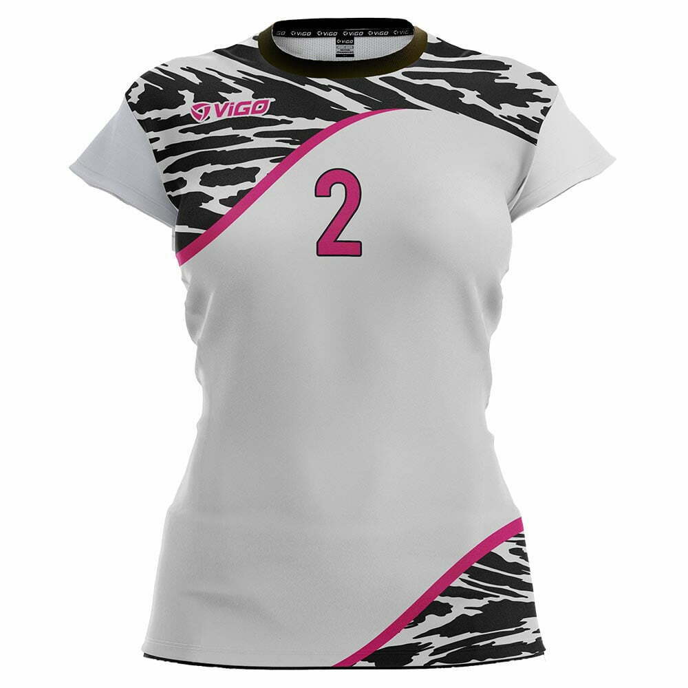 Koszulka siatkarska damska Spectrum 1 biało-czarna