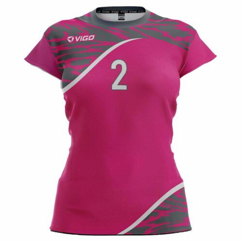 Koszulka siatkarska damska Spectrum 3 różowo-szara