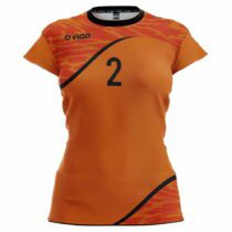Koszulka siatkarska damska Spectrum 6 pomarańczowo-czarna