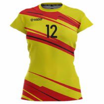 Koszulka siatkarska damska Winner 6 żółto-czerwona